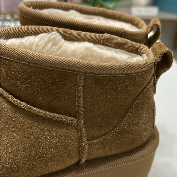 UGG CLASSIC ULTRA MINI PLATFORM CHESTNUT SIZE 5 US BOOTS 1135092 (100% AUTHENTIC - Picture 8 of 12